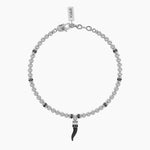 Load image into Gallery viewer, Bracciale uomo sfere con cornetto portafortuna
