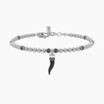 Load image into Gallery viewer, Bracciale uomo sfere con cornetto portafortuna
