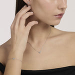 Load image into Gallery viewer, Mabina Girocollo in argento con catena forzatina e farfalla 553903