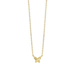 Load image into Gallery viewer, Mabina Girocollo in argento dorato con farfalla 553905