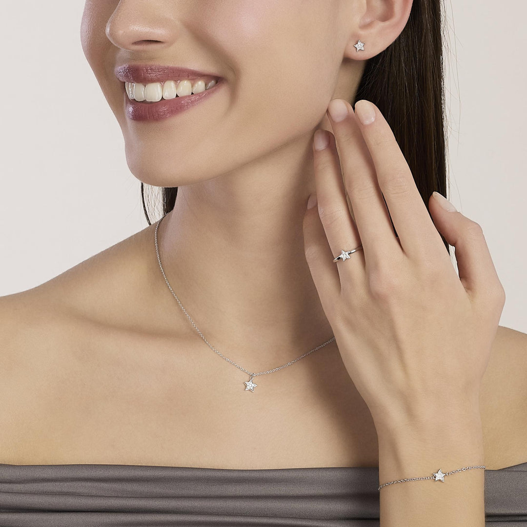 Mabina Girocollo con stella in diamanti lab-grown 553915