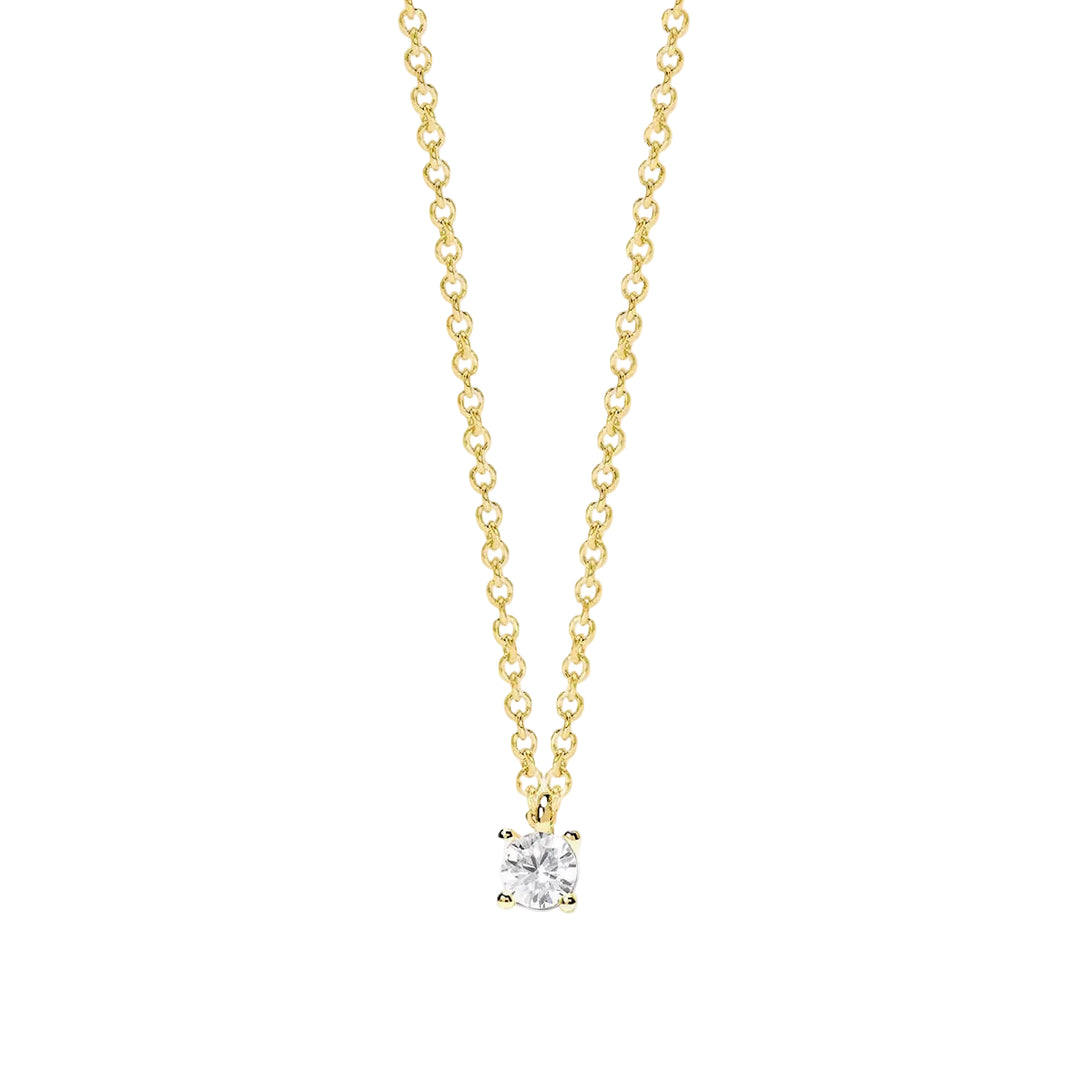 Collana con Punto Luce con Diamante Lab Grown