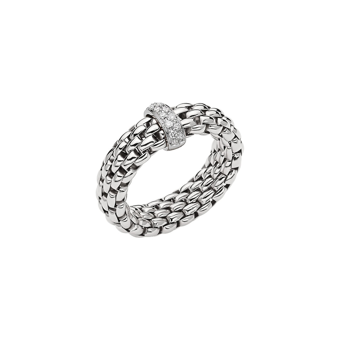 Anello Vendôme Flex'it in Oro Bianco e Diamanti