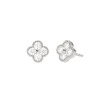 Load image into Gallery viewer, Mabina Orecchini con Fiore in Zirconi Bianchi 563870
