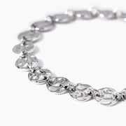 Bracciale con tondi effetto martellato