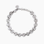 Load image into Gallery viewer, Bracciale con tondi effetto martellato
