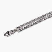 Bracciale con due catene e tennis