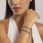 Load image into Gallery viewer, Bracciale con due catene e tennis
