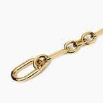 Load image into Gallery viewer, Bracciale dorato maglie alternate
