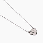 Girocollo con cuore effetto martellato