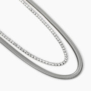 Girocollo con tennis di cristalli