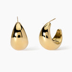 Load image into Gallery viewer, Orecchini a cerchio bombati dorati
