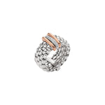 Load image into Gallery viewer, Anello Panorama Flex'it in Oro Bianco e Diamanti