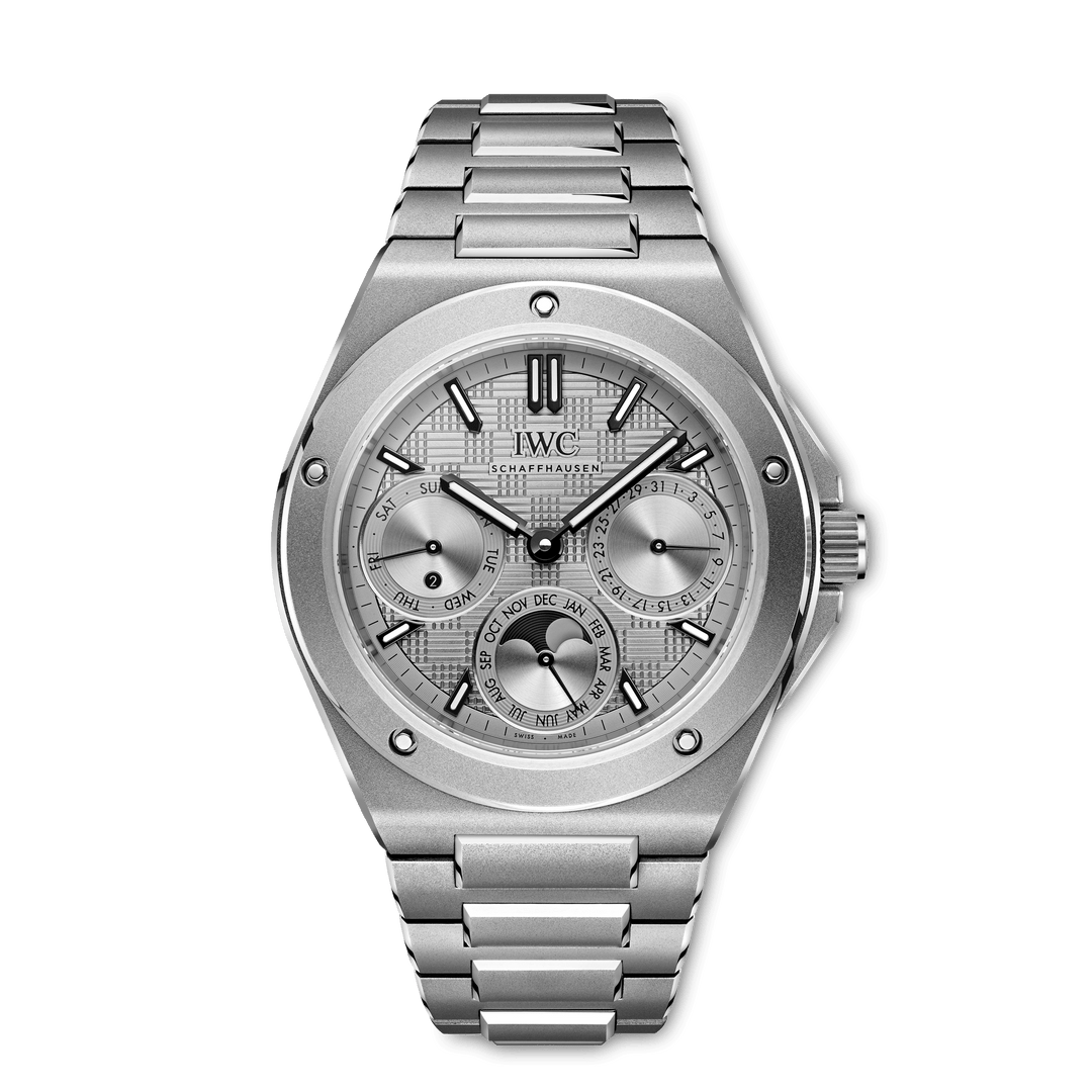 IWC Ingenieur Perpetual Calendar 41 IW344904 - bracciale e cassa titanio - quadrante grigio con calendario perpetuo