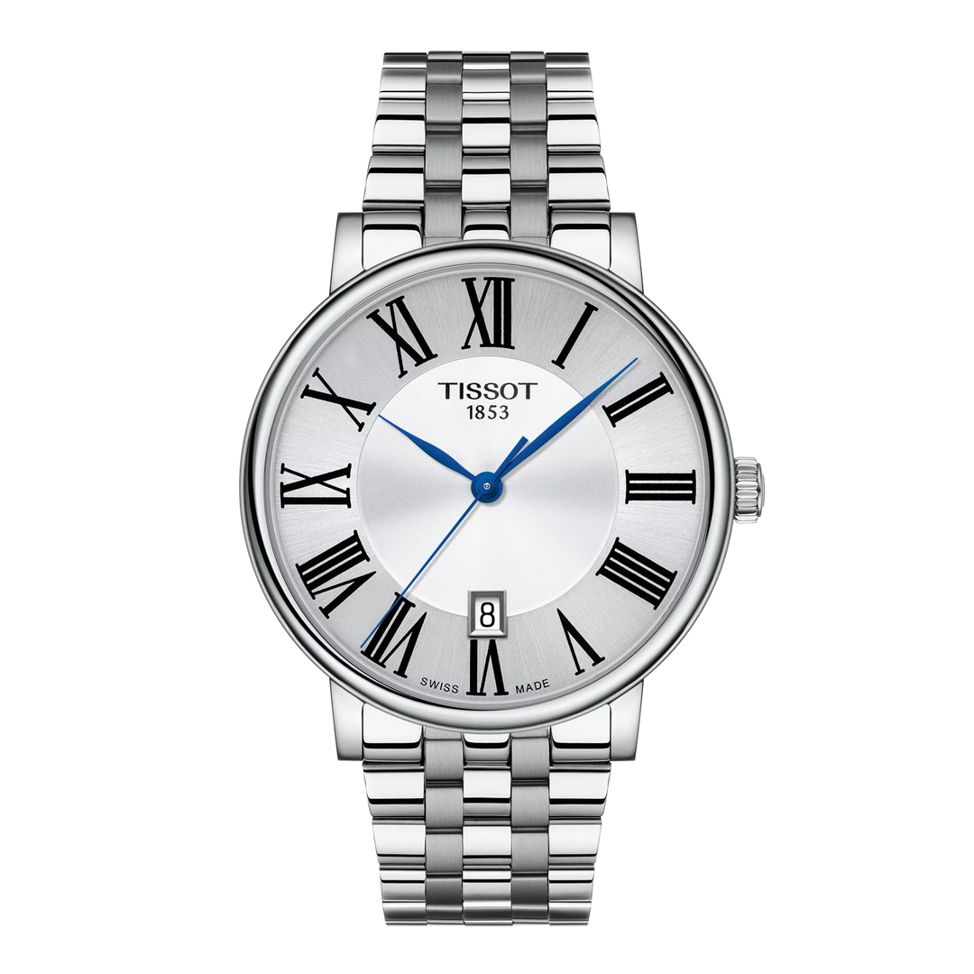 Tissot Carson Premium T058.109.11.036.01 - bracciale e cassa acciaio - quadrante argento con datario