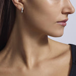 Load image into Gallery viewer, Mabina Orecchini a cerchio intrecciati in argento e zirconi 563845