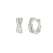 Mabina Orecchini a cerchio intrecciati in argento e zirconi 563845