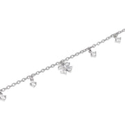 Mabina Bracciale con ciondoli in zircone e quadrifoglio 534054