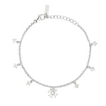 Load image into Gallery viewer, Mabina Bracciale con ciondoli in zircone e quadrifoglio 534054