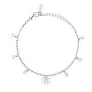 Mabina Bracciale con ciondoli in zircone e quadrifoglio 534054