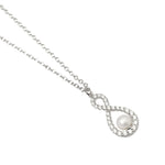 Load image into Gallery viewer, Mabina Girocollo argento con infinito zirconi e perla 553778