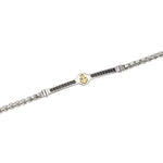 Load image into Gallery viewer, Mabina Bracciale argento con placca ancora e zirconi neri 534011