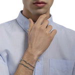 Load image into Gallery viewer, Mabina Bracciale argento con placca ancora e zirconi neri 534011
