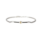 Load image into Gallery viewer, Mabina Bracciale argento con placca ancora e zirconi neri 534011