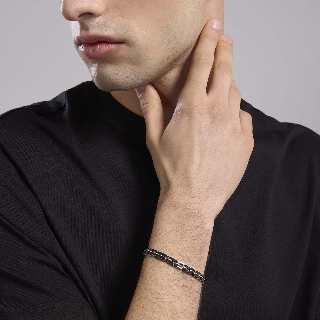 Mabina Bracciale con maglie in argento e ceramica 534012