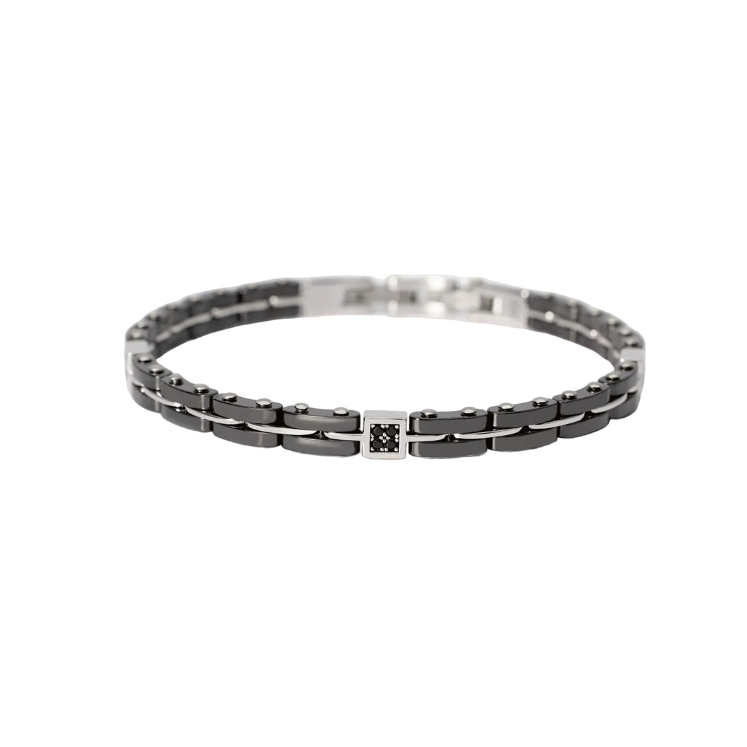 Mabina Bracciale con maglie in argento e ceramica 534012