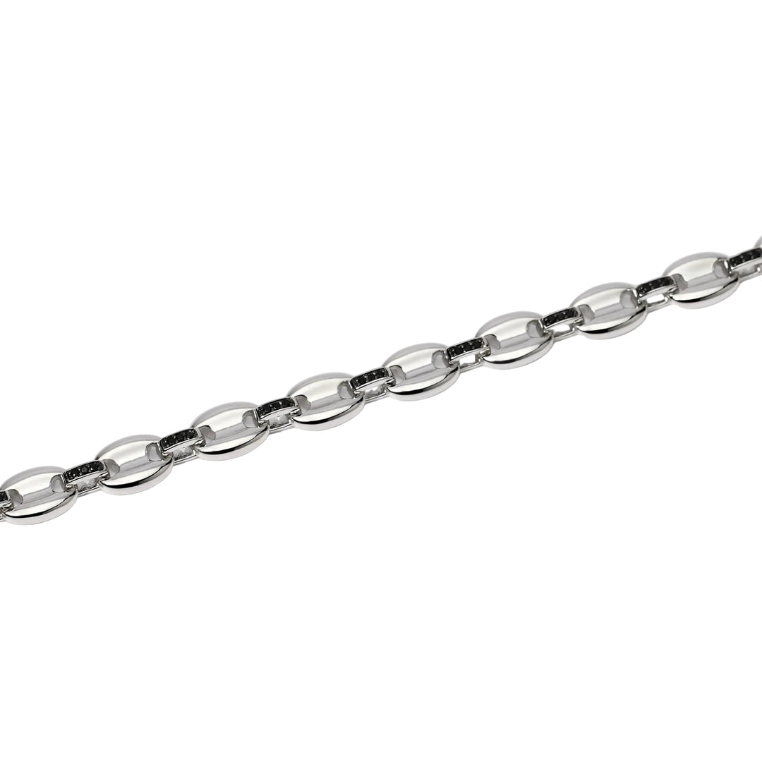 Mabina Bracciale con maglia marina e zirconi 534019-20