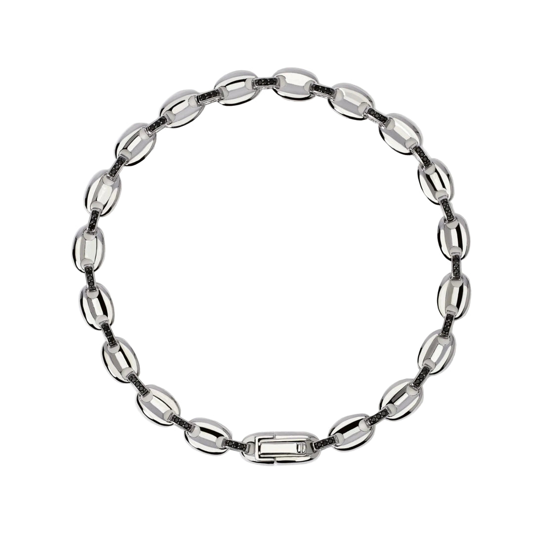 Mabina Bracciale con maglia marina e zirconi 534019-20