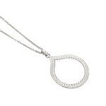 Load image into Gallery viewer, Mabina Girocollo in argento con pendente a goccia e zirconi 553783