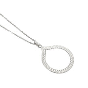 Mabina Girocollo in argento con pendente a goccia e zirconi 553783