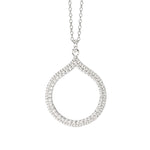 Load image into Gallery viewer, Mabina Girocollo in argento con pendente a goccia e zirconi 553783