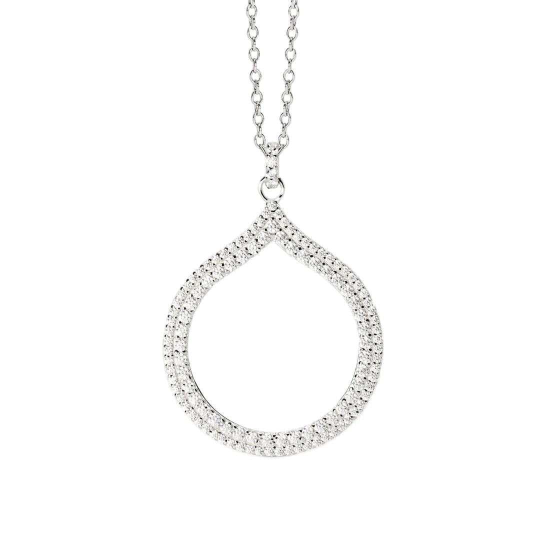 Mabina Girocollo in argento con pendente a goccia e zirconi 553783