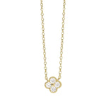 Load image into Gallery viewer, Mabina Girocollo argento dorato con fiore in zirconi 553793