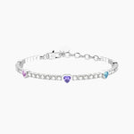 Load image into Gallery viewer, Bracciale tennis in cristalli e cuori
