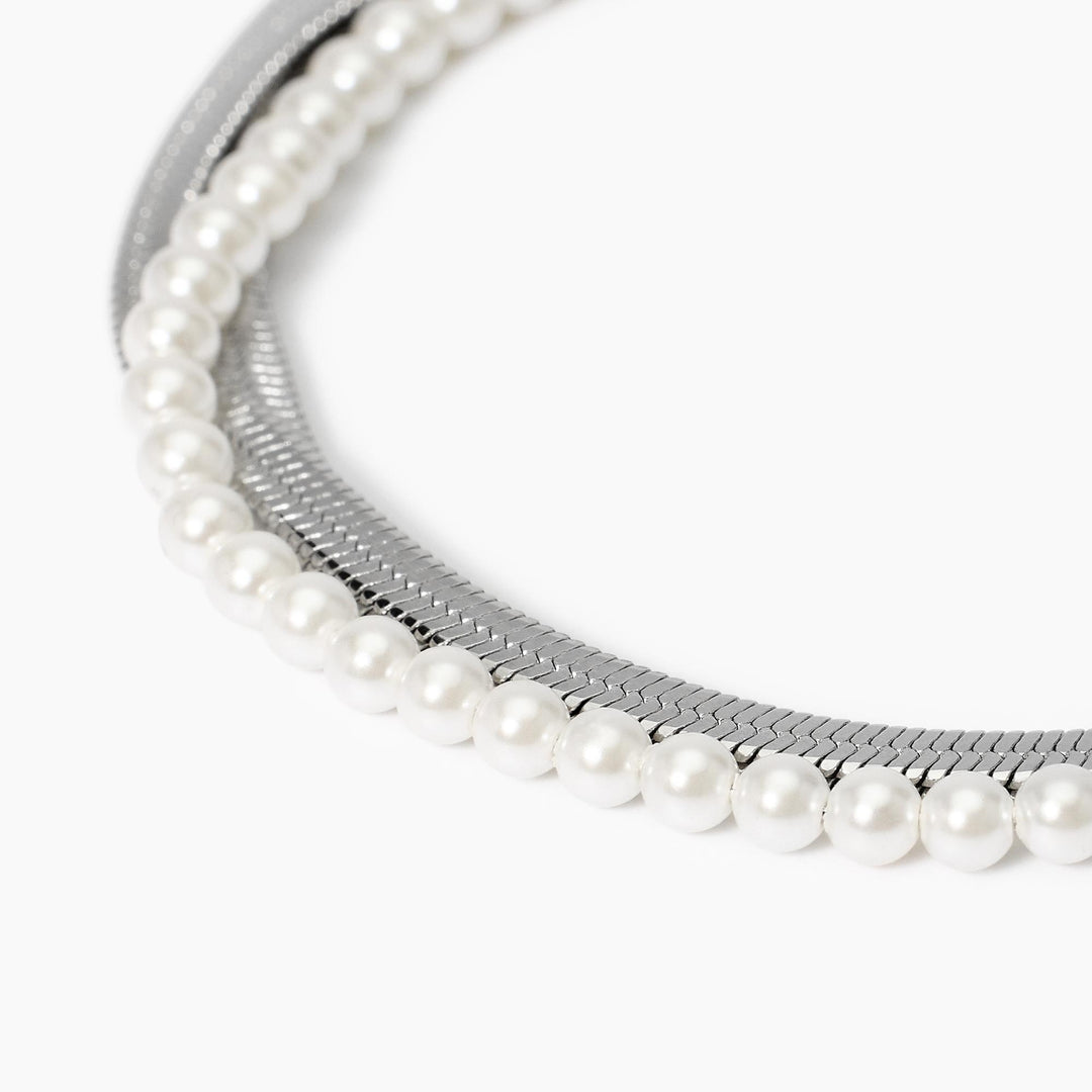 Bracciale con catena e perle conchiglia