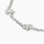 Bracciale con catena rolò e fiori