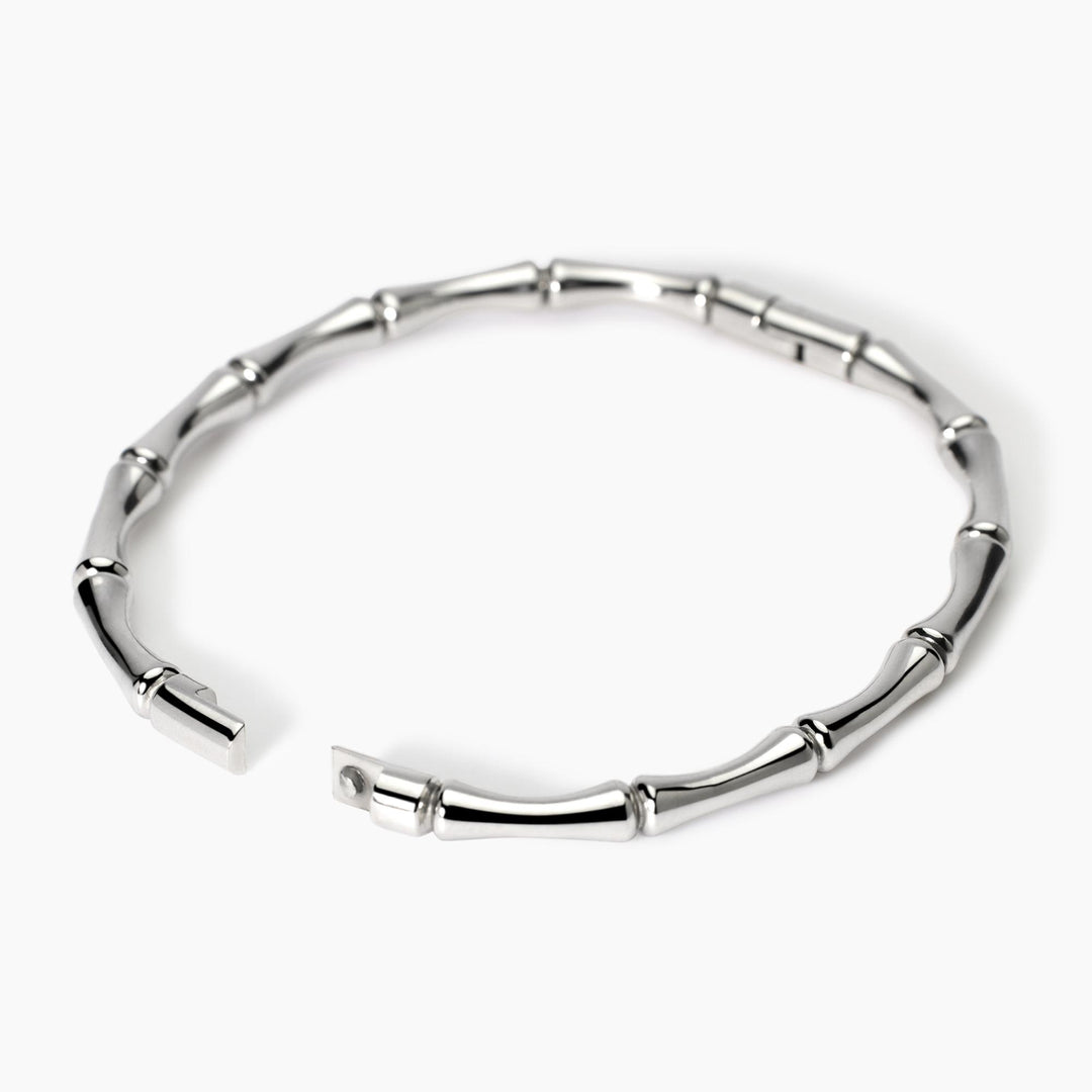 Kidult Bracciale rigido effetto bambù in acciaio 831059