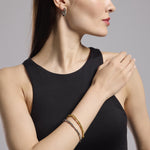 Load image into Gallery viewer, Kidult Bracciale rigido effetto bambù in acciaio 831059