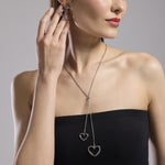 Load image into Gallery viewer, Collana con catena snake e cuori
