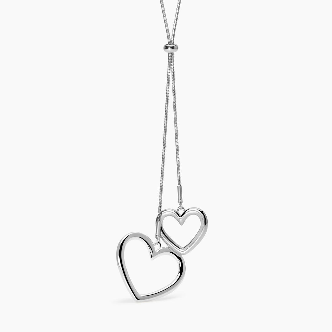 Collana con catena snake e cuori