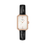 Load image into Gallery viewer, Tissot SRV 30mm T160.110.36.113.00 - cinturino nero - cassa rettangolare oro rosa - quadrante madreperla bianca