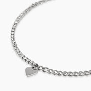 Bracciale con tennis di cristalli e cuore