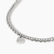 Bracciale con catene e ciondolo cuore