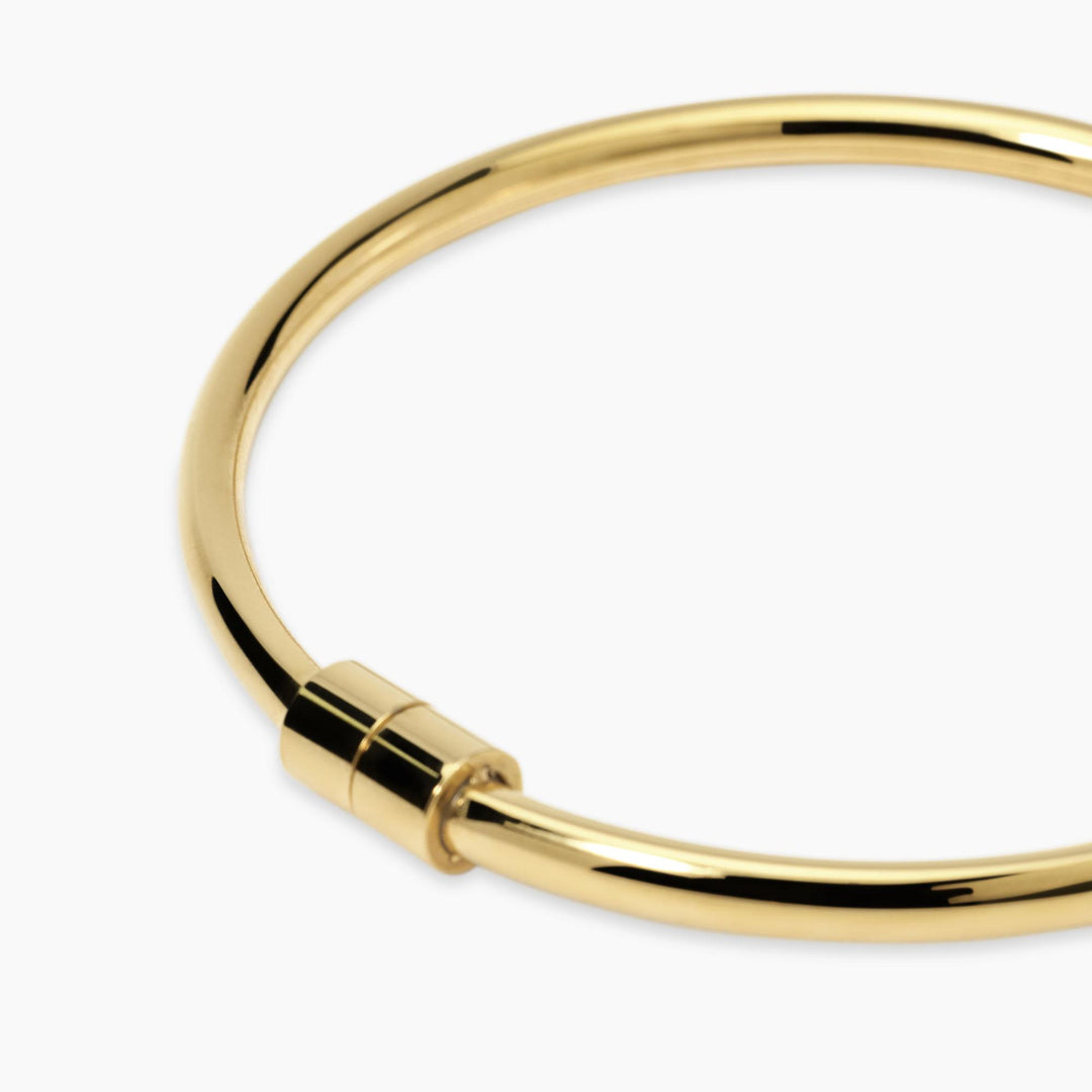 Bracciale bangle in acciaio dorato