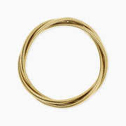 Bracciale dorato tubogas intrecciato