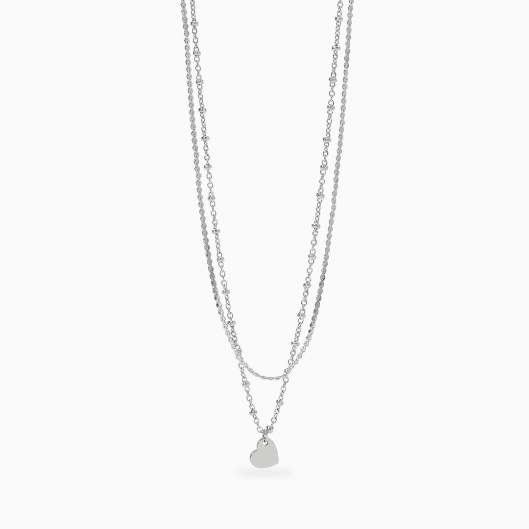 Girocollo con catene e ciondolo cuore